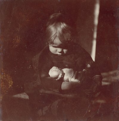 Betty Reynolds con muñeca en el regazo, ca. 1885 de Thomas Eakins