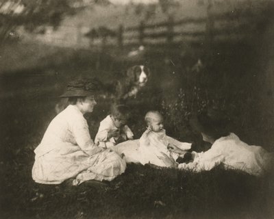 [Frances, Artie y Tom Crowell y Susan Macdowell en Avondale, PA.] de Thomas Eakins