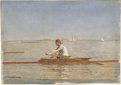 John Biglin en un scull individual, 1873 de Thomas Eakins