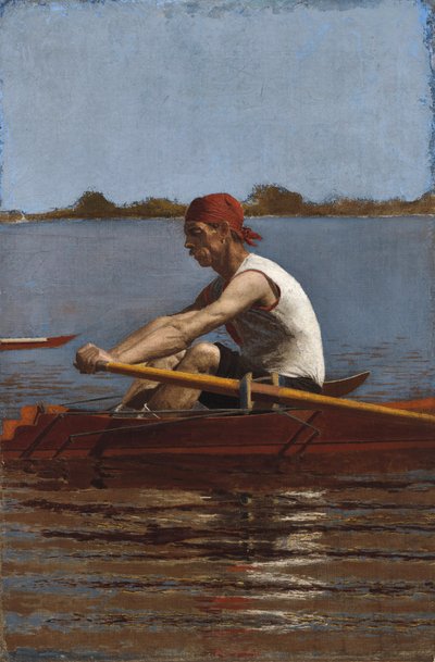 John Biglin en un scull individual, 1874 de Thomas Eakins