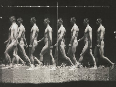 [Hombre caminando, fotografía estroboscópica], 1880s, impresa 1930s-40s de Thomas Eakins