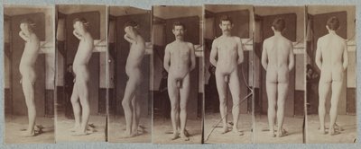 Fotografías de un modelo masculino desnudo de pie Joseph Smith de Thomas Eakins