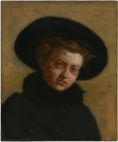 Retrato de Lillian Hammit (Muchacha con sombrero grande) de Thomas Eakins