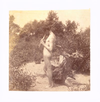 Estudio de Flautista de Pie para Arcadia de Thomas Eakins