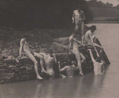 Estudio para "Natación de Thomas Eakins