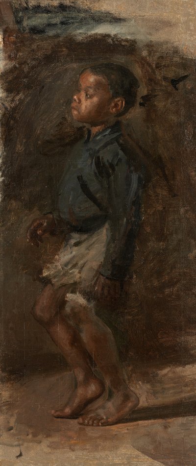 Estudio para niño negro bailando: El niño, probablemente 1877 de Thomas Eakins