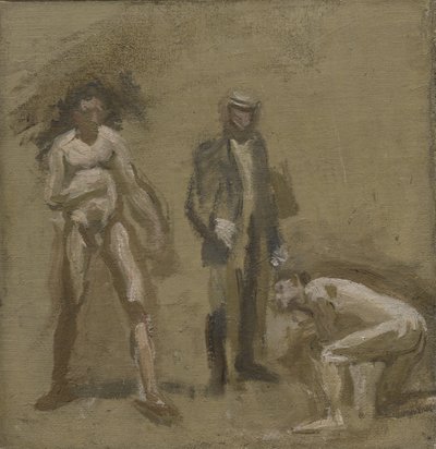 Tomando la cuenta, estudio, 1898 de Thomas Eakins
