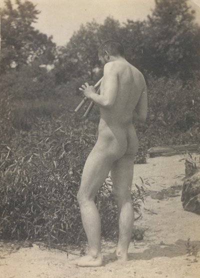 Thomas Eakins, desnudo, tocando la flauta, ca. 1883 de Thomas Eakins
