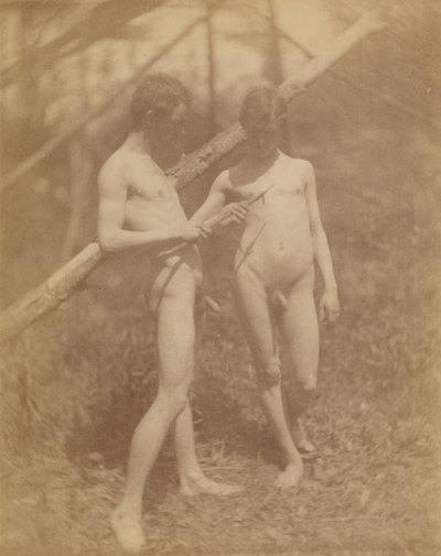 [Dos desnudos masculinos] de Thomas Eakins