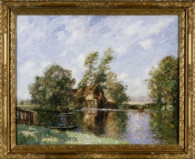 El viejo molino, Houghton, Cambridgeshire, c.1907 de Thomas Edwin Mostyn