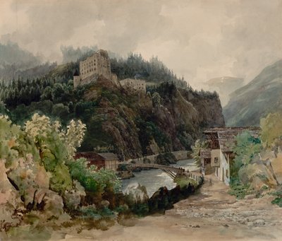 Vista del castillo de Landeck en Tirol de Thomas Ender