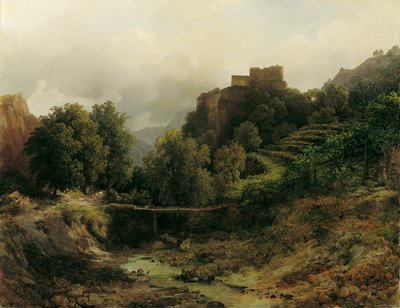 Castillo Tirol cerca de Meran de Thomas Ender