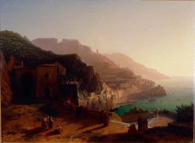 Vista de Amalfi y la Costa Amalfitana de Thomas Ender