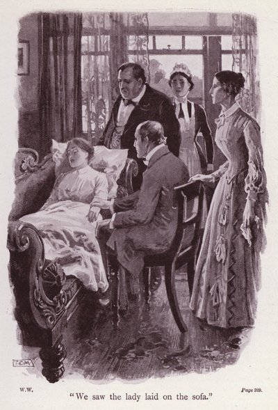 Ilustración para La dama de blanco de Wilkie Collins de Thomas Eyre Macklin