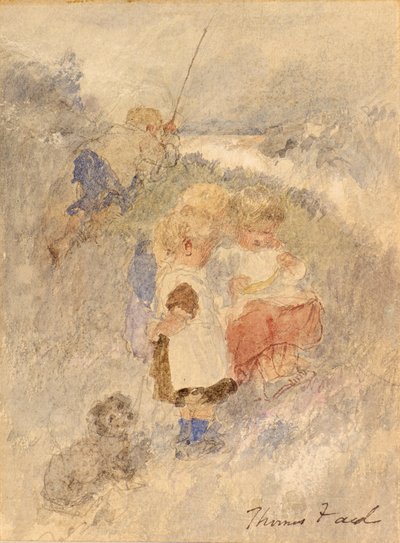Niños Pescando de Thomas Faed