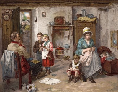 La Junta Escolar en la Cabaña de Thomas Faed