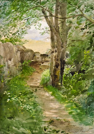 Camino en el bosque de Thomas Faed
