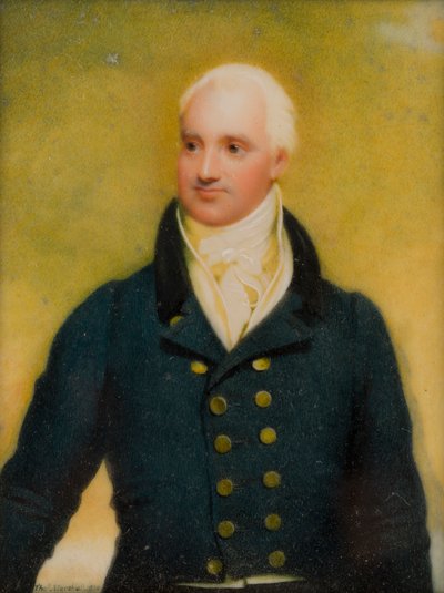 Retrato de Cecil Forester, c.1st Lord Forester, c.1830 (óleo y marfil) de Thomas Falcon Marshall