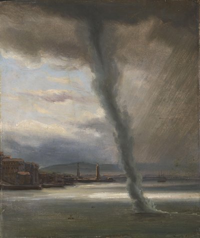 Una tromba de agua en la bahía de Nápoles de Thomas Fearnley