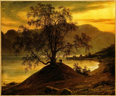 Viejo abedul en el Sognefjord de Thomas Fearnley