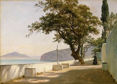 Terraza con roble, Sorrento de Thomas Fearnley