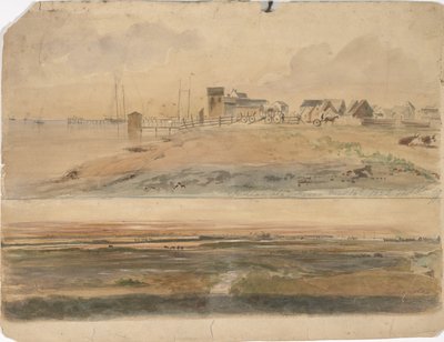 Indianola, Texas e Indianola con Lavaca Point en la distancia, 16 de mayo de 1852 de Thomas Flintoff