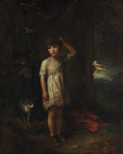 Un niño con un gato - Mañana de Thomas Gainsborough