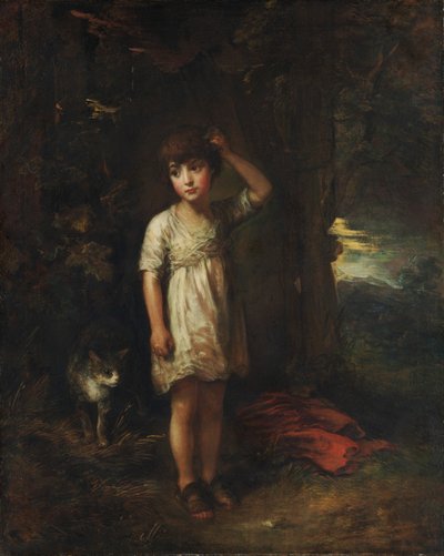 Un niño con un gato, mañana de Thomas Gainsborough