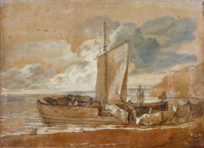 Un ferry de ganado, 1784-1788 de Thomas Gainsborough
