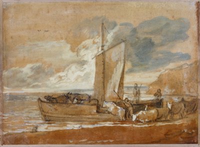 Un ferry de ganado, 1784-1788 de Thomas Gainsborough