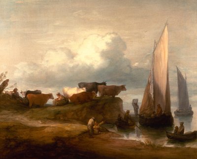 Un paisaje costero de Thomas Gainsborough