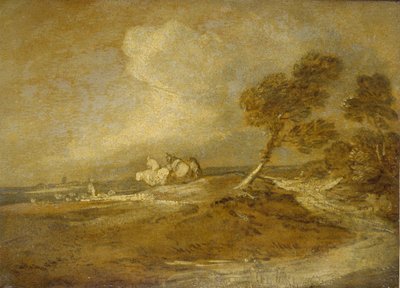 Un paisaje con jinetes de Thomas Gainsborough