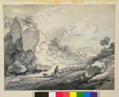 Un pastor y su rebaño de Thomas Gainsborough