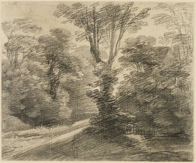Un camino soleado a través de un bosque de Thomas Gainsborough