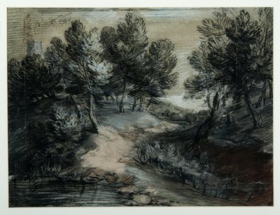 Un carro de madera en un camino forestal, 1775-80 de Thomas Gainsborough