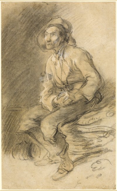 Un leñador sentado sobre un haz de maricones de Thomas Gainsborough