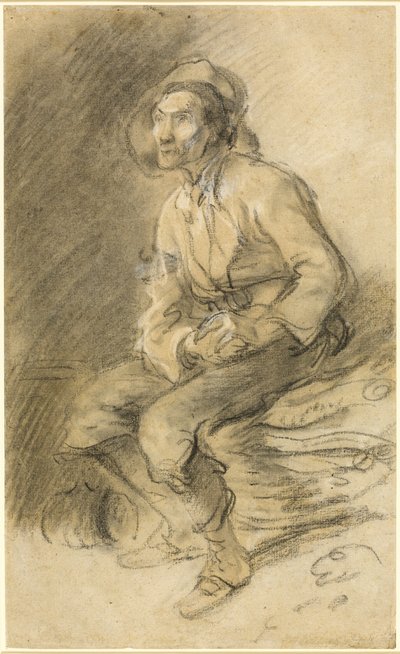 Un leñador sentado sobre un haz de maricones de Thomas Gainsborough