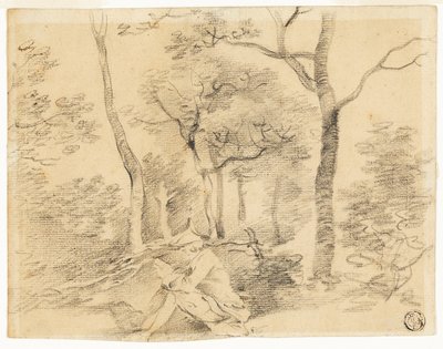 Gainsborough dibujando en el bosque de Thomas Gainsborough