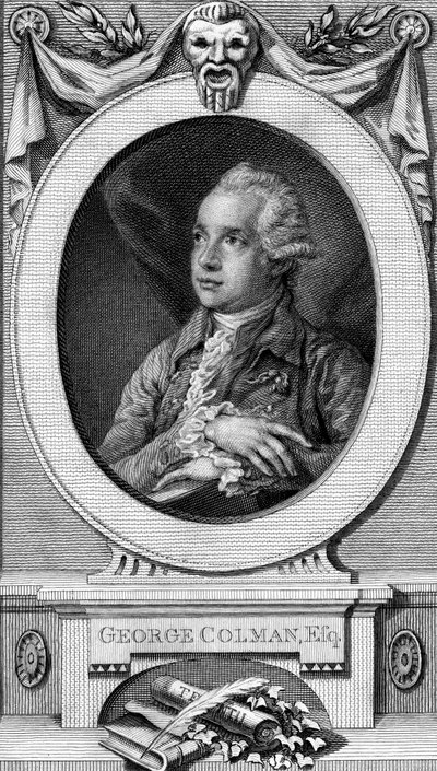 George Colman el Viejo, grabado por John Hall de Thomas Gainsborough