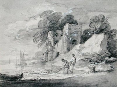 Arrastrando la red de Seine de Thomas Gainsborough