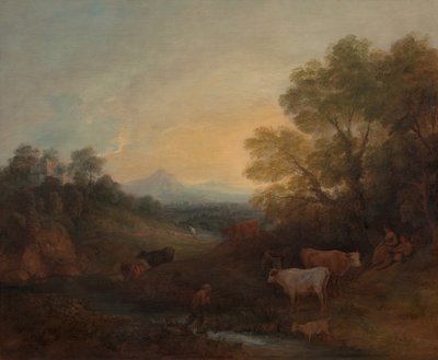Paisaje con ganado, ca. 1773 de Thomas Gainsborough