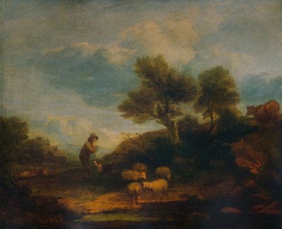 Paisaje con ovejas, siglo XVIII, 1935 de Thomas Gainsborough