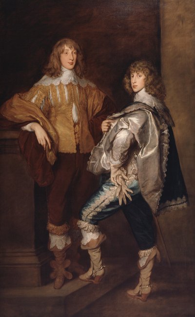 Lords John y Bernard Stuart, según Anthony van Dyck, c.1760-70 (óleo sobre lienzo) de Thomas Gainsborough