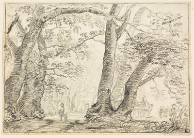 Hombre con Perro en el Bosque de Thomas Gainsborough