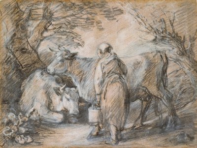Lechera con dos vacas de Thomas Gainsborough
