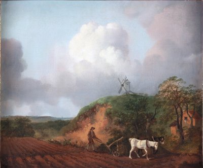 Campesino arando con dos caballos, 1750-1753 de Thomas Gainsborough
