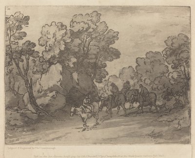 Paisaje boscoso con jinetes de Thomas Gainsborough