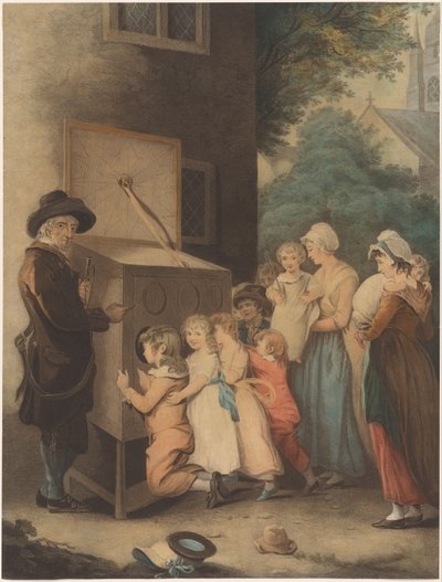 Niños alrededor de una vitrina El showman / La pieza Curieuse de Thomas Gaugain