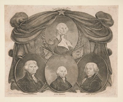 American Star, Washington, Jefferson, Madison y Adams de Thomas Gimbrede