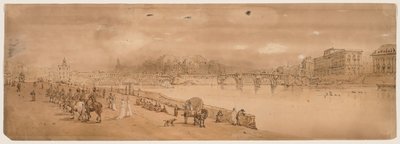 Una selección de veinte de las vistas más pintorescas de París, 1802 de Thomas Girtin